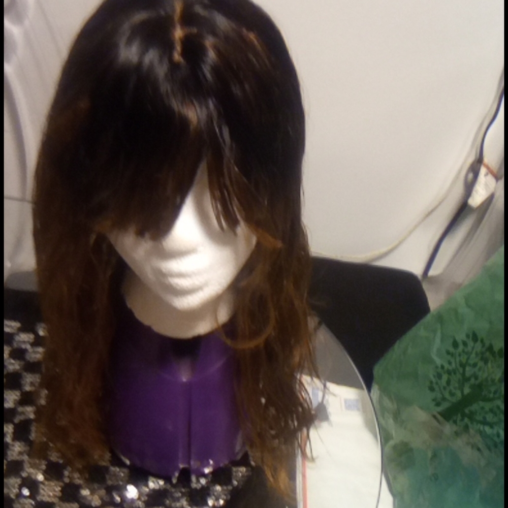 Non Lace front 100% human hair wig w. Bang